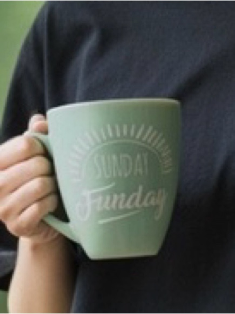 Sunday Funday Mint Green Ceramic Mug - Everyday Home Dining